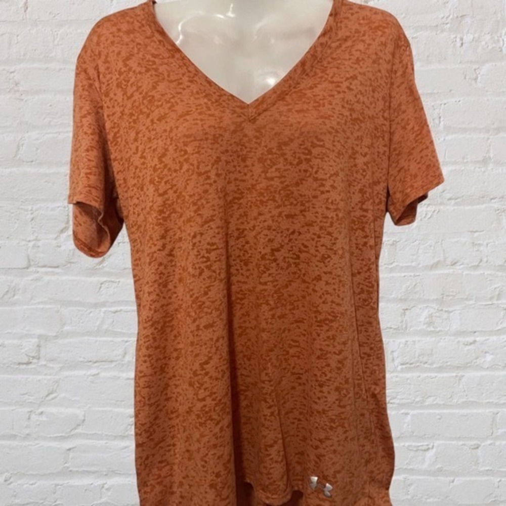 Under Armour Women's Burnt Orange Short Sleeve V-Neck Tee